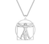SYAVR Acier inoxydable Dafengqi Vitruve pendentif collier bijoux punk
