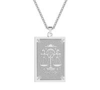 SYAVR Acier inoxydable douze zodiaque pendentif collier bijoux breloque hip-hop punk
