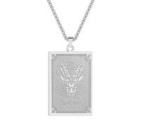 SYAVR Acier inoxydable douze zodiaque pendentif collier bijoux breloque hip-hop punk