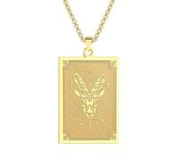 SYAVR Acier inoxydable douze zodiaque pendentif collier bijoux breloque hip-hop punk