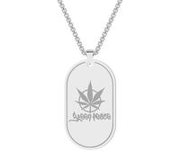 SYAVR Acier inoxydable feuille d’érable pendentif collier feuille d’érable motif bijoux cadeau
