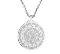 SYAVR Acier inoxydable sept points diagramme Alchimie magique pendentif collier douze bijoux constellation