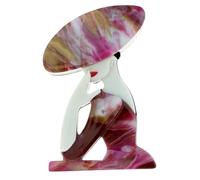 SYAVR Acrylique Élégant Femmes Broche Mode Épingle Hiver Vêtements Accessoires Poitrine Fleur