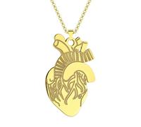 SYAVR Anatomie Cœur Humain Pendentif Collier Bijoux Médecin Collier Acier Inoxydable Bijoux