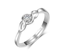SYAVR Bague de mode amour entrelacé coeur joyeux ouvert bague pour femmes