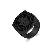 SYAVR Bague vintage en acier titane pour hommes Fatima, design de niche, bague personnalisée