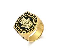 SYAVR Bague vintage en acier titane pour hommes Fatima, design de niche, bague personnalisée