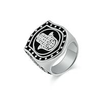 SYAVR Bague vintage en acier titane pour hommes Fatima, design de niche, bague personnalisée