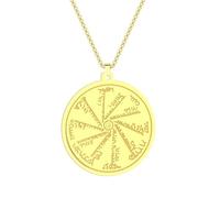 SYAVR Bijoux en acier inoxydable ancien juif universel pendentif collier