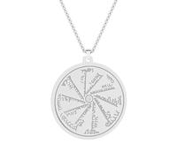 SYAVR Bijoux en acier inoxydable ancien juif universel pendentif collier
