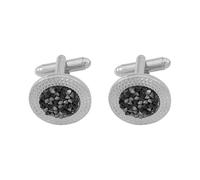 SYAVR Boutons de Manchette en Agate de Cristal incrusté de Diamants Ronds créatifs Clous de Manches de Chemise française