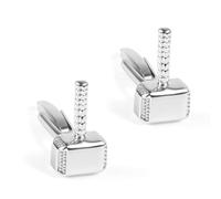 SYAVR Boutons de Manchette en cuivre Thor Hammer en Argent galvanisé Boutons de Manchette français pour Hommes