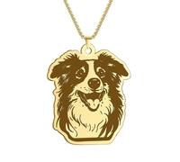 SYAVR Chiot berger australien pendentif pour hommes et femmes dessin animé bijoux animaux passionnés d’animaux de compagnie collier