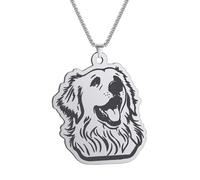 SYAVR Collier chien de montagne des Pyrénées pour hommes et femmes Bijoux de dessin animé Pendentif animal de compagnie