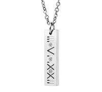 SYAVR Collier en acier titane creux clouté de diamants simples et polyvalents, chaîne de clavicule pour femmes