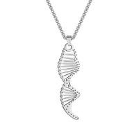 SYAVR Collier pendentif ADN en acier inoxydable à la mode avec arrangement de gènes Bijoux punk hip-hop rétro