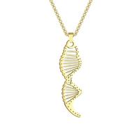 SYAVR Collier pendentif ADN en acier inoxydable à la mode avec arrangement de gènes Bijoux punk hip-hop rétro