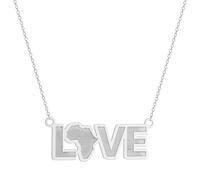 SYAVR Collier pendentif continent africain en acier inoxydable amour Hip-hop africain Punk accessoires