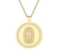 SYAVR Collier pendentif en acier inoxydable Accessoire de masque du pharaon égyptien Toutankhamon