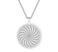 SYAVR Collier pendentif en acier inoxydable illusion hypnose bijoux