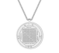 SYAVR Collier pendentif en acier inoxydable Magic Cube Moon Mystery Jewelry
