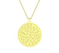 SYAVR Collier pendentif en acier inoxydable nom de Dieu Moïse bijoux