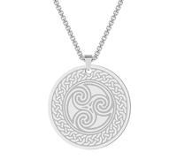 SYAVR Collier pendentif en acier inoxydable Pyramide Bijoux de charme simples pour hommes et femmes