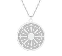 SYAVR Collier pendentif en acier inoxydable Radiant Sun Jewelry