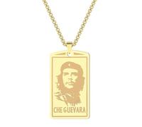 SYAVR Collier pendentif Ernesto Che Guevara en acier inoxydable