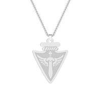 SYAVR Collier pendentif flèche en acier inoxydable pour hommes Lance en argent Bijoux de cadeau pour la Saint-Valentin