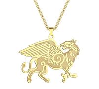 SYAVR Collier pendentif griffon en acier inoxydable Anglo Saxon Hip-Hop Punk Accessoire