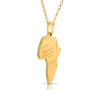 SYAVR Collier pendentif hip hop carte africaine personnalisée en acier inoxydable Collier exagéré polyvalent en acier inoxydable