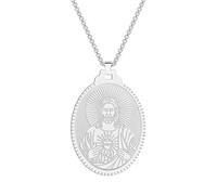 SYAVR Collier pour homme, pendentif grande médaille cadeau collier bijoux