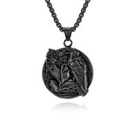 SYAVR Collier vintage nordique Viking corbeau en acier titane, habillage artistique et personnalisé, pendentif en acier inoxydable