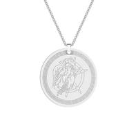SYAVR Déesse porte-bonheur romaine en acier inoxydable - Fortuna Grec ancien Tyche pendentif Collier bijoux