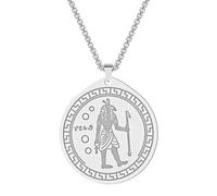 SYAVR Ensemble en acier inoxydable Dieu Tempête du désert Chaos Violence Dieu Collier égyptien ancien
