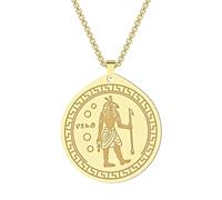 SYAVR Ensemble en acier inoxydable Dieu Tempête du désert Chaos Violence Dieu Collier égyptien ancien