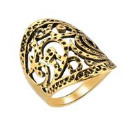 SYAVR Irrégulière évidée sculptée antique or mode bague, index large version rétro bague