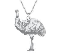 SYAVR L’acier inoxydable, le deuxième plus grand oiseau et animal du monde Bijoux en argent Collier Bijoux Cadeaux