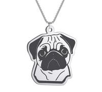 SYAVR Mignon Haba chien Collier pour femmes Bijoux en acier inoxydable Mignon Animal pendentif Collier Cadeau d’anniversaire
