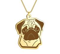 SYAVR Mignon Haba chien Collier pour femmes Bijoux en acier inoxydable Mignon Animal pendentif Collier Cadeau d’anniversaire