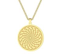 SYAVR Mode Acier Inoxydable Pendentif Collier Illusion Visuelle Accessoire