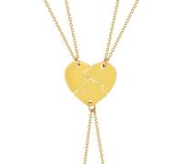 SYAVR Mode en acier inoxydable bons amis amour puzzle collier collier lettre d’amitié