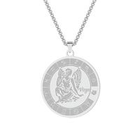 SYAVR Pendentif constellation en acier inoxydable article Virgo 12 constellation médaille d’or bijoux