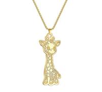 SYAVR Pendentif créatif en acier inoxydable girafe mignonne personnalisée