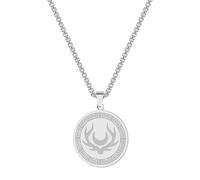 SYAVR Pendentif en acier inoxydable Collier Artémis Symbole de la lune Déesse de la chasse Mythologie grecque