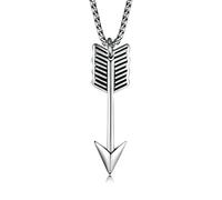 SYAVR Pendentif flèche en acier titane rétro arc et flèche Collier pour hommes Bijoux