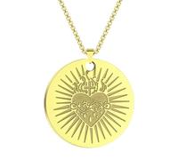 SYAVR Sacré-Coeur Croix Pendentif Collier Femmes En Acier Inoxydable Amour Bijoux Cadeau D’infirmière
