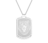 SYAVR Scandinave ours tête homme pendentif collier grand Viking ours argent médaille cadeau bijoux
