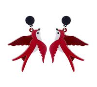 SYAVR Simple Dessin Animé Mignon Simulation Acrylique Oiseau Hirondelle en Forme Pendentif Bijoux Boucles D’Oreilles